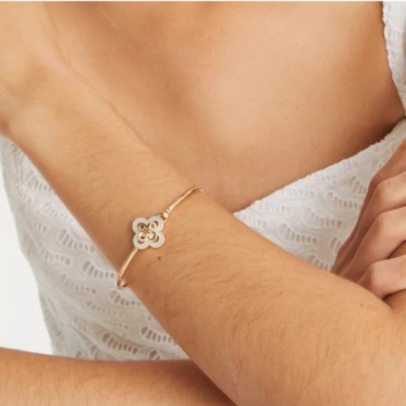 Tory Burch Elegant Silver and Gold Bangle Bracelet Firm.Price - Picture 4 of 6
